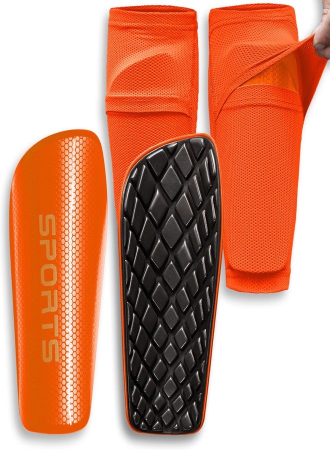 LPONJAR Soccer Shin Guards for Kids Youth Adults - Shin Pads and Sleeves with Optimized Insert Pocket for Boys Girls Men Women for Football Games - Protective Soccer Equipment - Image 1